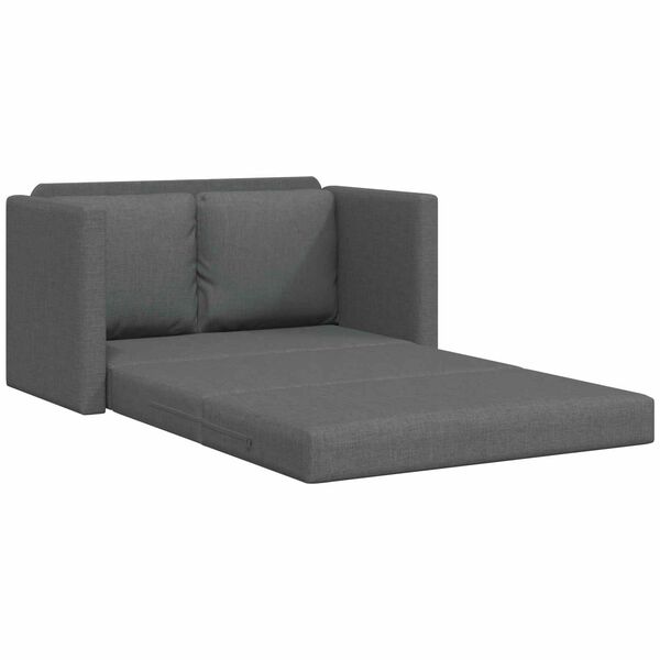 vidaXL Folding Sofa Bed Dark Grey 112 x 60 x 55 cm Fabric