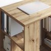 vidaXL Desk with Shelf Artisan Oak 90 x 50 x 75 cm Engineered Wood