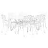 vidaXL Garden Dining Set 7 pcs White Aluminium