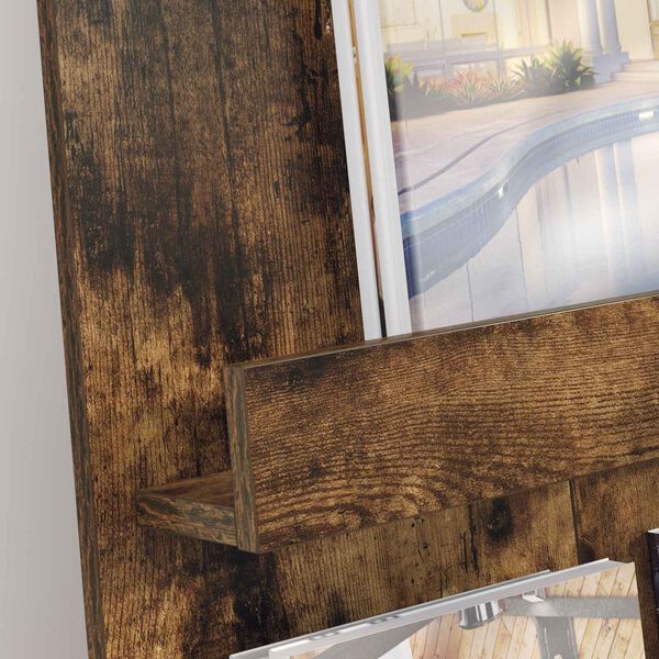 vidaXL Magazine Rack Smoked Oak 51 x 11 x 102 cm Engineered Wood