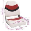 vidaXL 2 Piece Foldable Boat Seat Set High Backrest