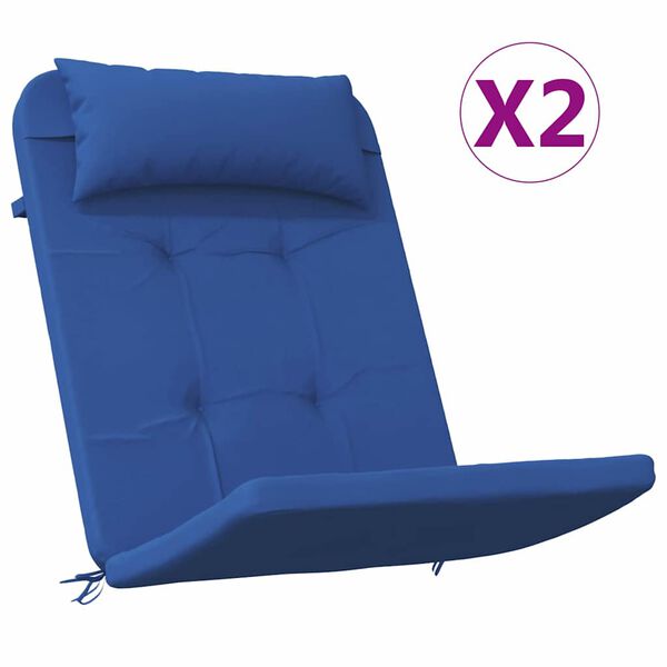 vidaXL Chair Cushion 2 pcs Blue 58 x 77 x 4.5 cm Oxford fabric