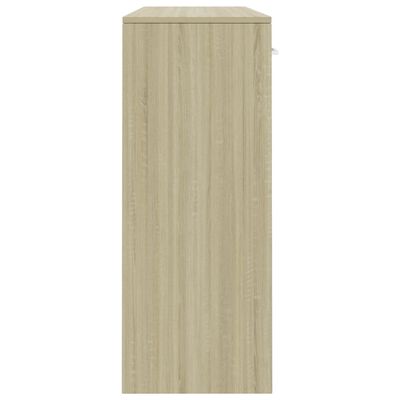 vidaXL Sideboard Sonoma Oak 110x30x75 cm Engineered Wood