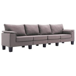 vidaXL Sofa Taupe 4-Seater Fabric
