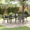 vidaXL Garden Dining Set 5 pcs Grey Powder-Coated Steel