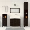 vidaXL Bathroom Furniture Set Wall-mounted with Door 3 pcs Black Oak