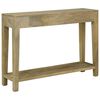 vidaXL Console Table Natural Grey 110 x 30 x 80 cm Solid Mango Wood