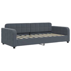 vidaXL Day Bed without Mattress Dark Grey 90x190 cm Single Velvet