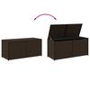 vidaXL Garden Storage Box Brown 283L Poly Rattan