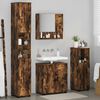 vidaXL Bathroom Furniture Set 4 pcs Smoked Oak Engineered wood & Metal