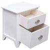 vidaXL Nightstand 2 pcs with 2 Drawers White