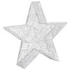 vidaXL Christmas Decoration Stars 3 pcs Silver Mesh LED Outdoor Indoor