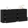 vidaXL Sideboard Black Oak 160 x 33 x 70 cm Engineered Wood