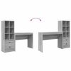 vidaXL Desk with Drawer 2 pcs Grey Sonoma