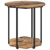 vidaXL Side Table Set 2 pcs Old wood and Black 50 x 50 x 50.5 cm