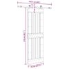 vidaXL Sliding Door with Hardware Set 70x210 cm Solid Wood Pine