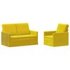 vidaXL Sofa Set 2 pcs Yellow Velvet