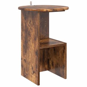 vidaXL Side Table Smoked Oak &Oslash; 39.5 x 55 cm Engineered Wood