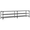 vidaXL TV Cabinet Grey Sonoma 200x30x50 cm Engineered Wood and Metal