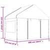 vidaXL Gazebo with Roof White 4.08x2.23x3.22 m Polyethylene