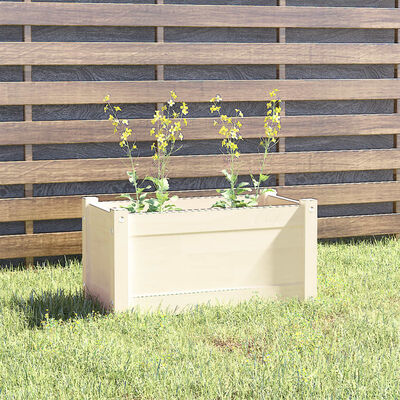 vidaXL Garden Planter White 60x31x31 cm Solid Pinewood
