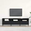 vidaXL TV Cabinet Black Oak 150 x 30 x 44.5 cm Engineered Wood