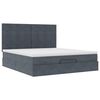 vidaXL Ottoman Bed with Mattresses Dark Grey 180x200cm Velvet