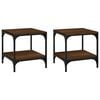 vidaXL Side Tables 2 pcs Brown Oak 40x40x40 cm Engineered Wood