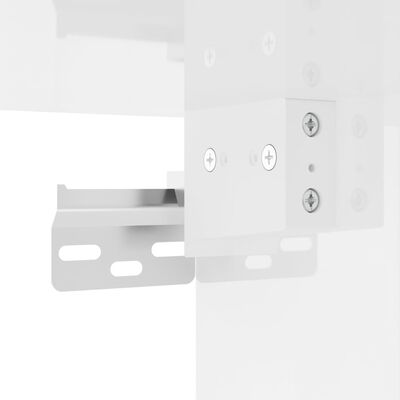 vidaXL Wall-mounted Bedside Cabinet High Gloss White 41.5x36x53cm