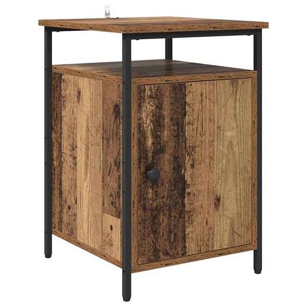 vidaXL Bedside Cabinet Old Wood 40 x 42 x 60cm Engineered Wood