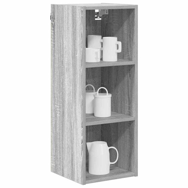 vidaXL Hanging Cabinet Grey Sonoma 30 x 29.5 x 80 cm Engineered Wood