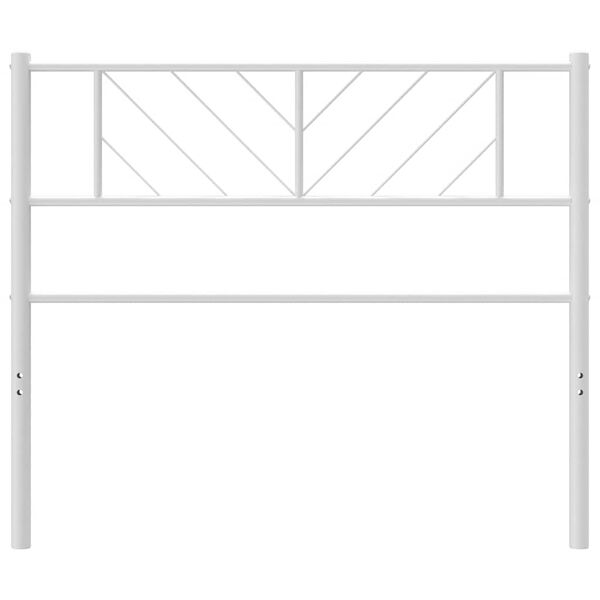 vidaXL Metal Headboard White 100 cm