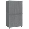 vidaXL Wardrobe HAMAR Dark Grey 89x50x180 cm Solid Wood Pine