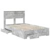 vidaXL Bed Frame Concrete Grey 120 x 190 cm Engineered Wood