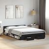 vidaXL Bed Frame with Drawers without Mattress Black 160x200 cm