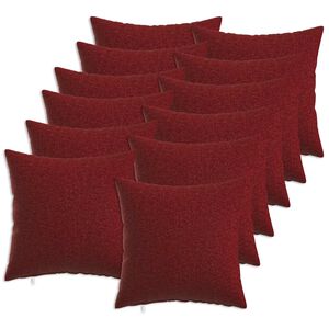 vidaXL Cushion Cover 12 pcs HEERLEN Wine Red 40 x 40 cm Fabric