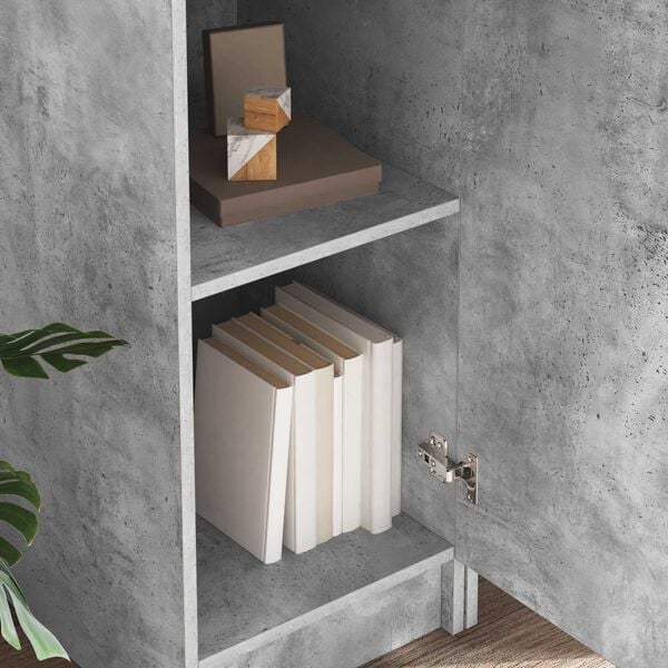 vidaXL Desk 2 pcs Concrete Grey