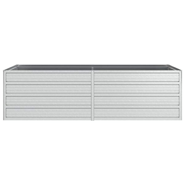 vidaXL Garden Raised Bed 160x80x45 cm Galvanized Steel Silver