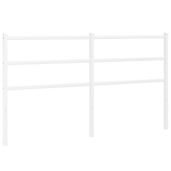 vidaXL Metal Headboard White 160 cm