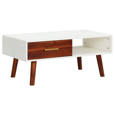 vidaXL Coffee Table 90x50x40 cm Solid Acacia Wood and MDF