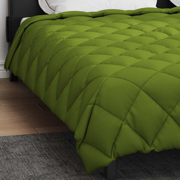 vidaXL Winter Duvet Green 200 x 200 cm Microfiber