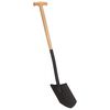 vidaXL Garden Point Shovel T Grip Steel and Hardwood