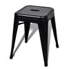 vidaXL Stacking Stools 2 pcs Black Metal