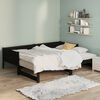 vidaXL Pull-out Day Bed without Mattress Black 2x(80x200) cm