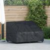 vidaXL Garden Bench Cover Black 130 x 95 x 40 / 80 cm 210D Oxford Fbric