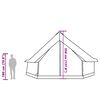 vidaXL Family Tent Tipi 12-Person Grey and Orange Waterproof