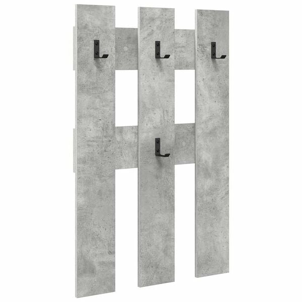 vidaXL Wall-Mounted Coat Rack Concrete Grey 65 x 3 x 100 cm