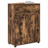 vidaXL Bathroom Cabinet with Drawer Smoked Oak 72.5 x 36.5 x 100 cm