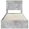 vidaXL Storage Bed Concrete Grey 90 x 200 cm Engineered Wood