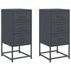 vidaXL Bedside Cabinets 2 pcs Anthracite 36x39x78 cm Steel